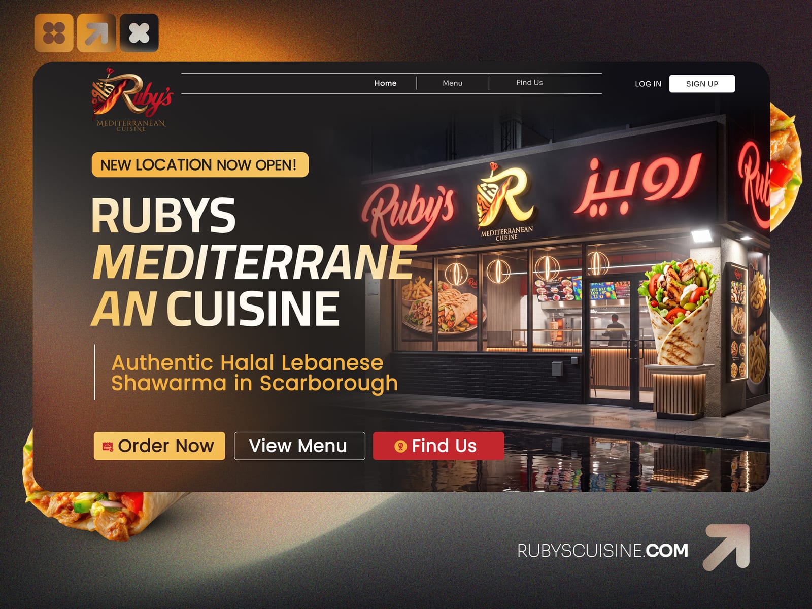 Ruby's Cuisine - Restaurant website design