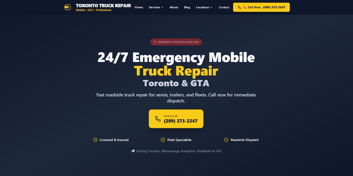 Toronto Truck Repair Google Business Profile and search visibility